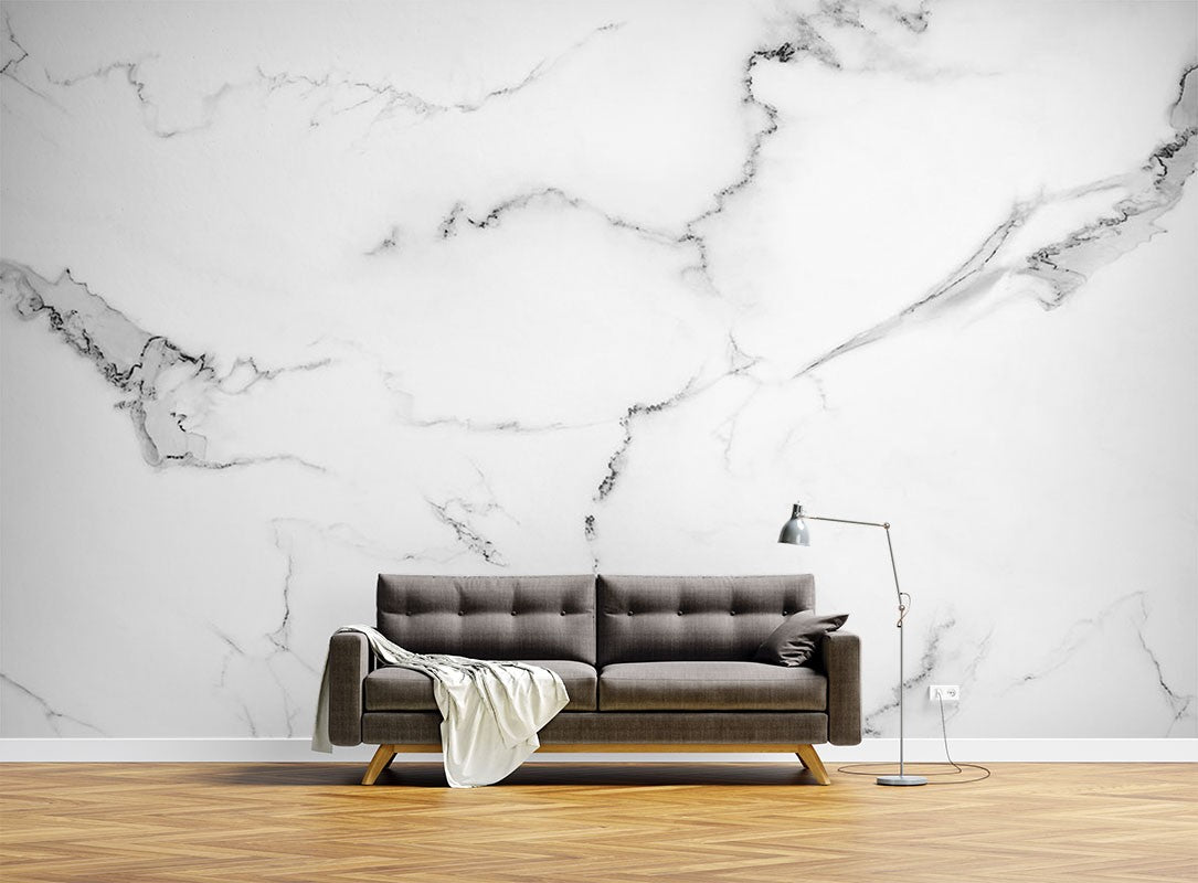 White Marble Texture White Wallpaper Mural Decorsmarket DecorsMarket