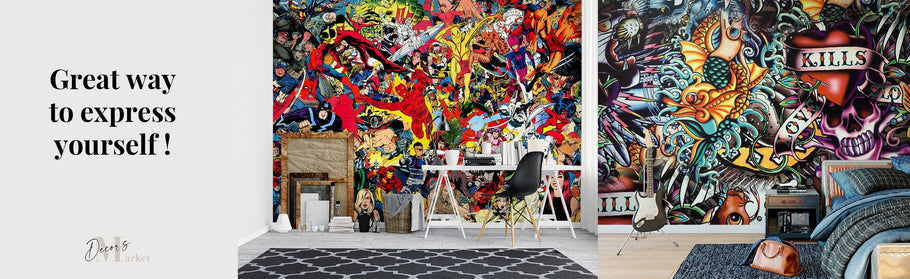 Modern home decor truly comes blooming with graffiti, which is a great way to express yourself!