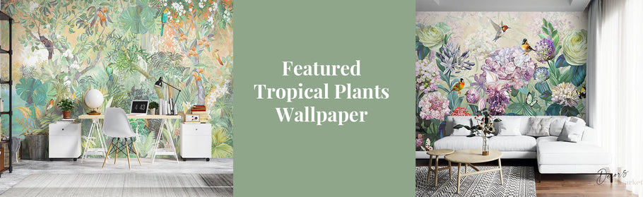 Present To Your Attention Our New Magnificent Oil Painting Tropical Plants Wallpaper