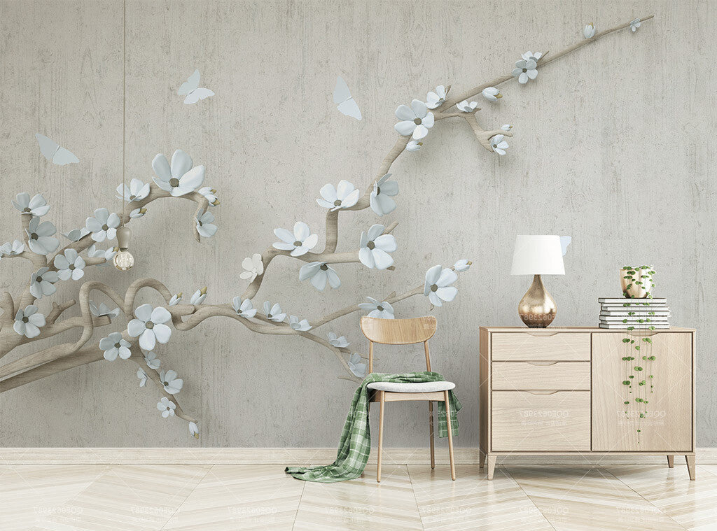 Elegant Blossoms Serenity Nature Inspired Wallpaper