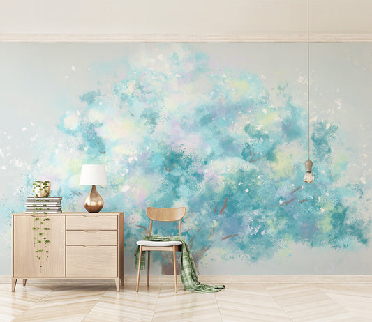 Aquarelle Whimsy Serene Splash Abstract Wallpaper