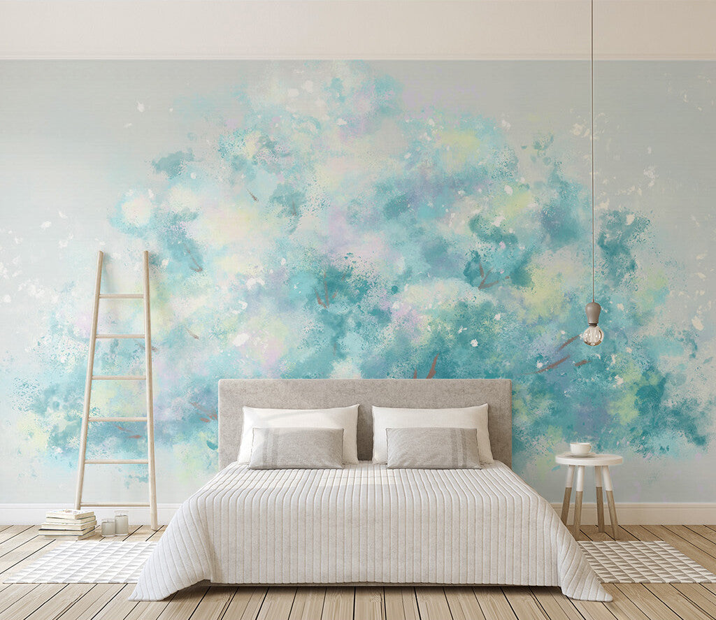 Aquarelle Whimsy Serene Splash Abstract Wallpaper