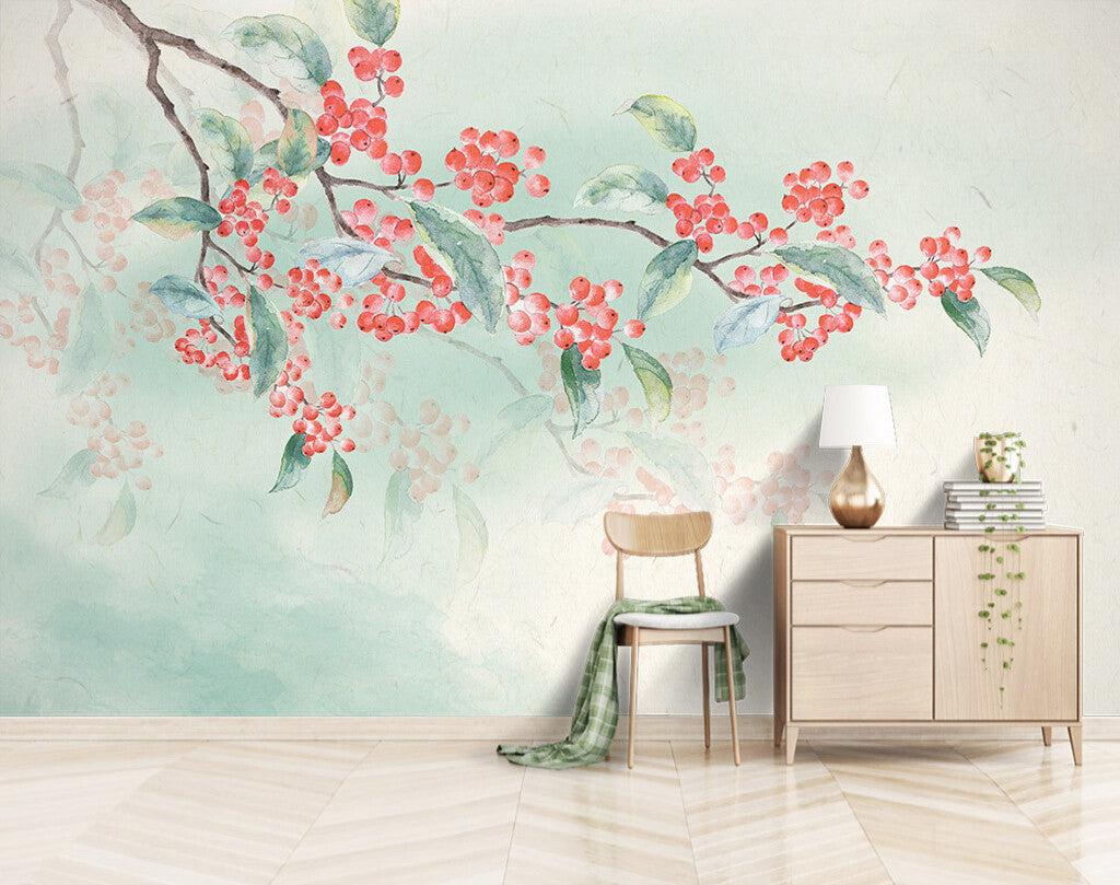 Blossoming Elegance Floral Watercolor Chic Wallpaper