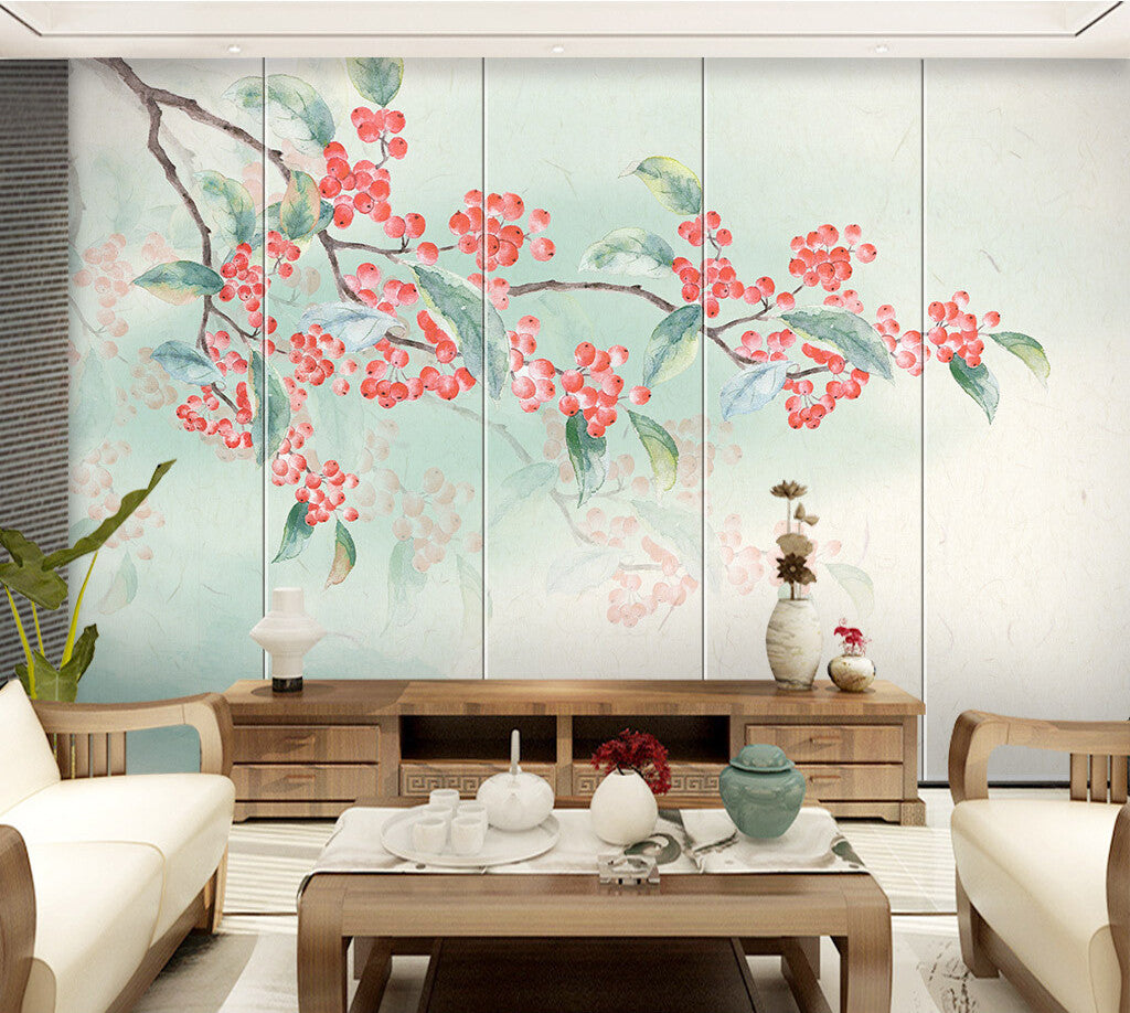 Blossoming Elegance Floral Watercolor Chic Wallpaper