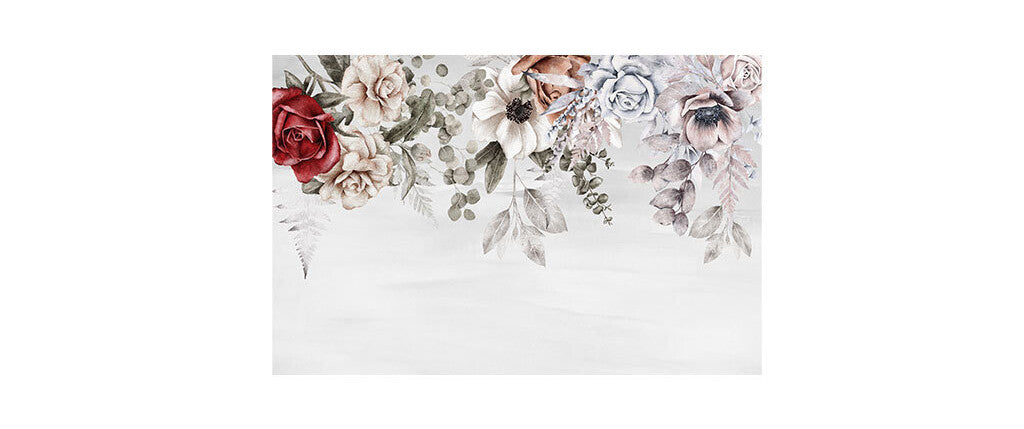 Elegant Blossom Symphony Vintage Floral Mural