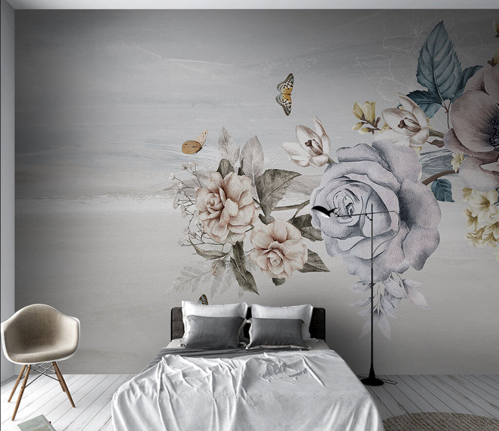 Elegant Blossom Harmony Mural Serene Beauty
