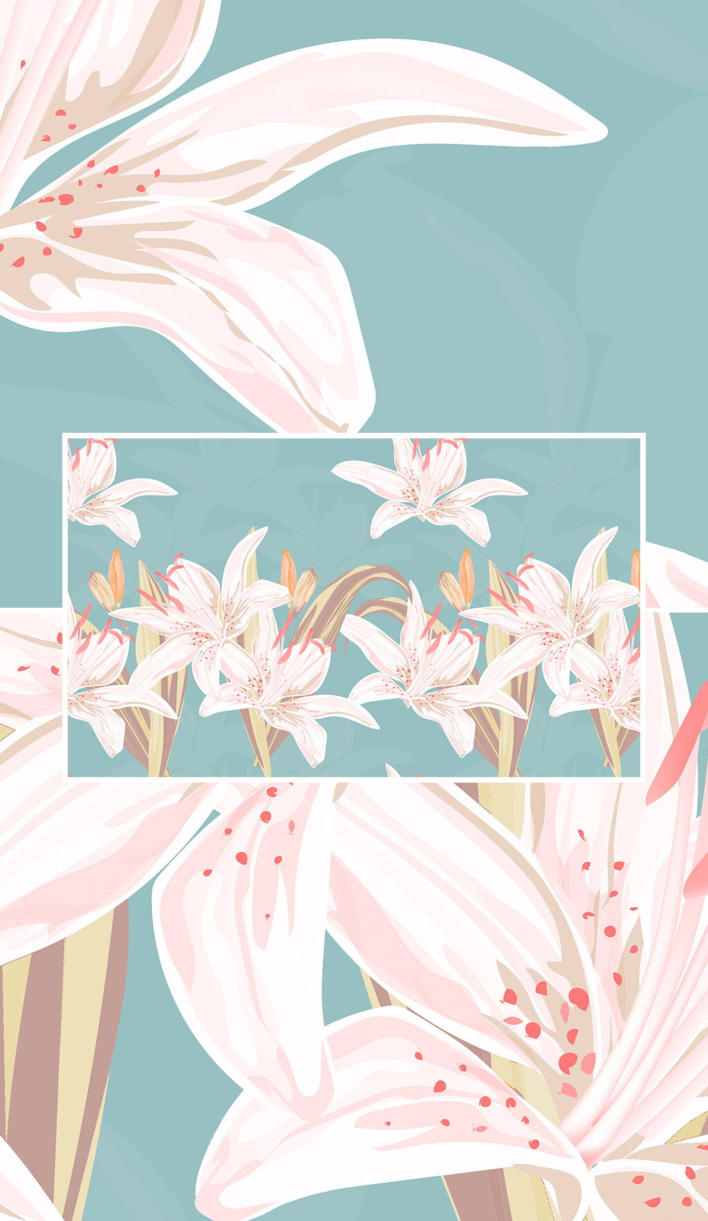 Elegant Bloom Serenity Large-Scale Floral Wallpaper