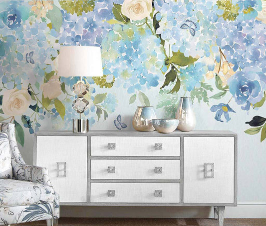 Enchanted Garden Floral Whimsy Serene Wallpaper