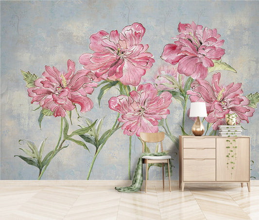 Blooming Elegance Vintage Floral Wall Mural