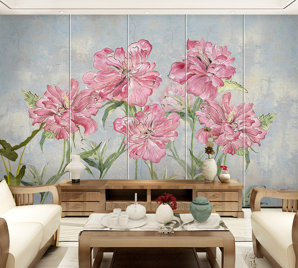 Blooming Elegance Vintage Floral Wall Mural