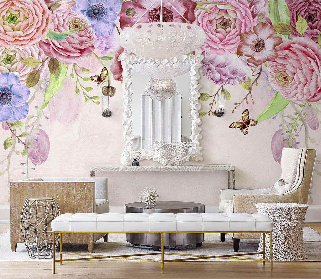 Blossom Enchantment Elegance Floral Dreamy Wallpaper