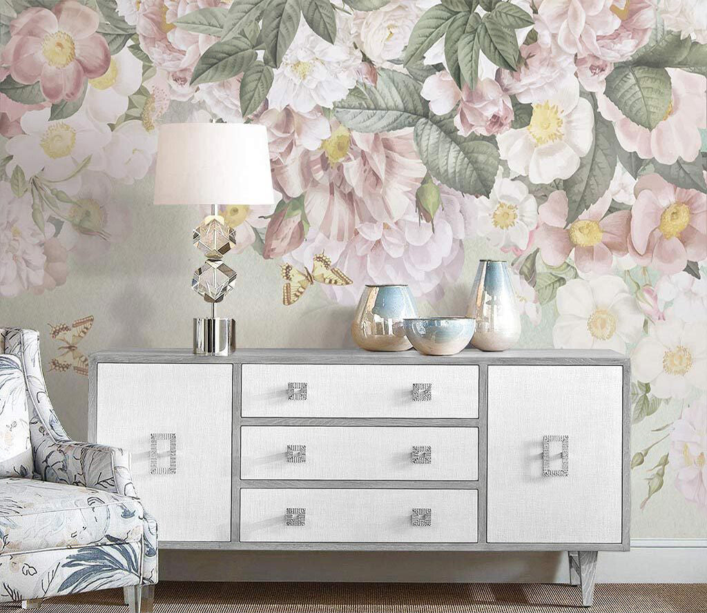 Elegant Blossoms Pastel Floral Dream Wallpaper