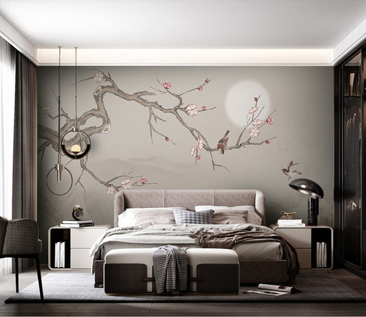 Tranquil Blossoms Cherry Tree Wall Mural