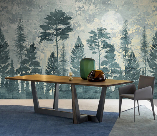 Mystic Forest Vintage Textured Wall Mural