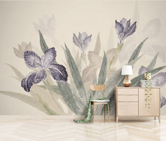 Ethereal Botanic Elegance Soothing Nature Mural