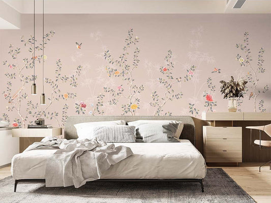 Enchanted Garden Blossom Serene Bedroom Wallpaper