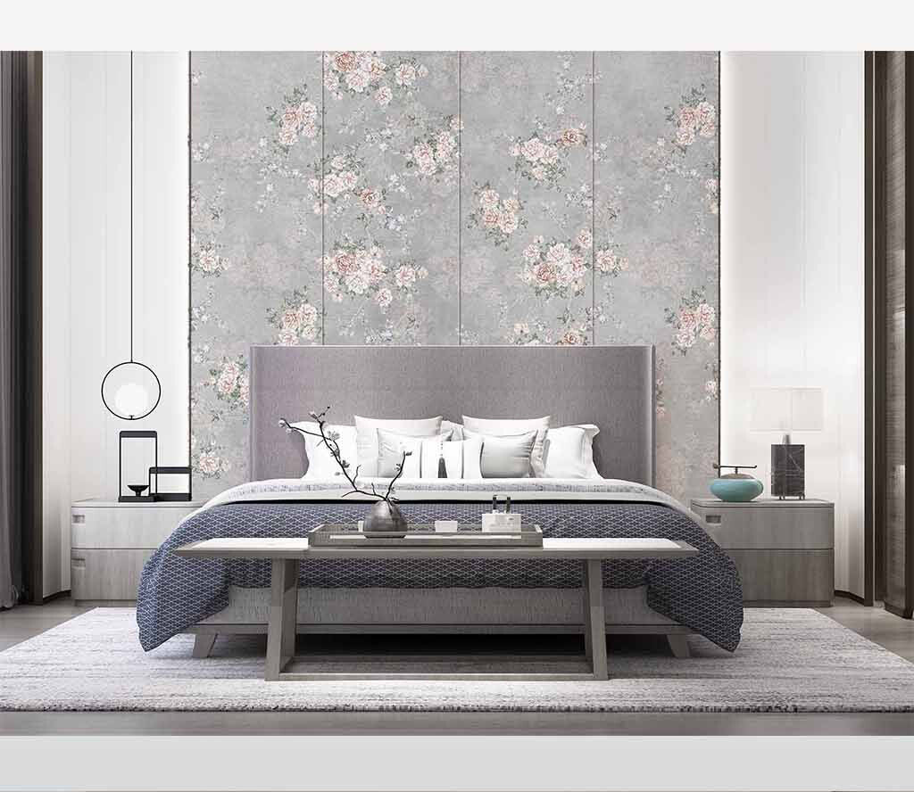 Elegant Blossom Tranquility Bedroom Wallpaper Design
