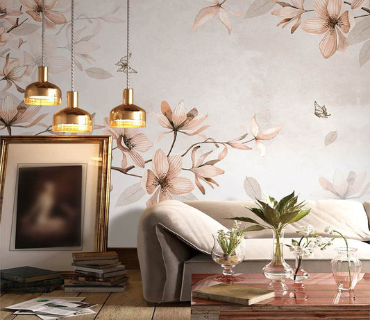 Elegant Blossom Harmony Botanical Chic Wallpaper