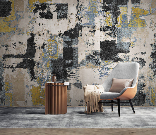 Abstract Elegance Urban Chic Distressed Wallpaper