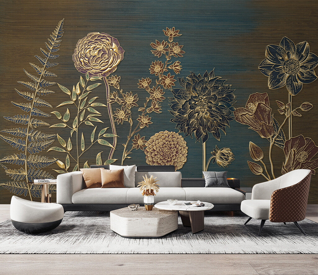 Enchanted Forest Luxe Metallic Wallpaper