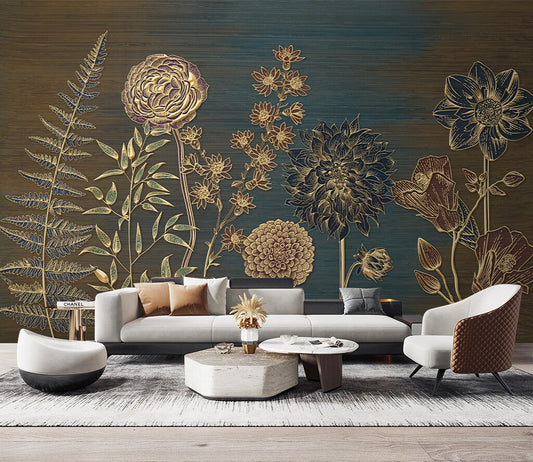 Enchanted Forest Luxe Metallic Wallpaper