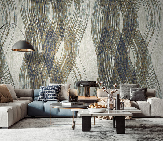 Abstract Willow Elegance Luxe Wallpaper Design