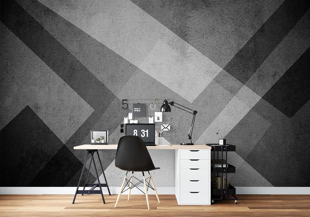 Pattern Line Art Abstract Black Wallpaper Mural Decorsmarket