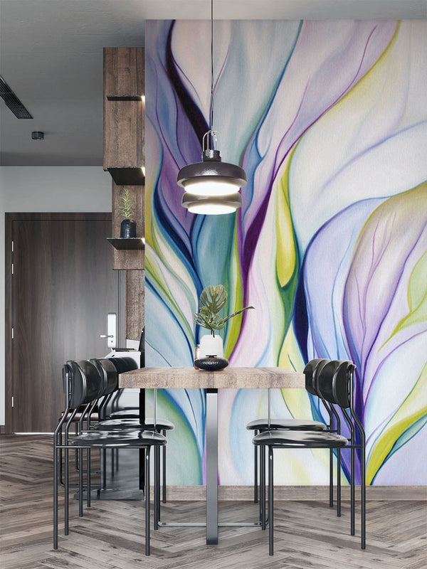 Color Ripple Art Abstract Multicolour Wallpaper Mural - Decorsmarket ...