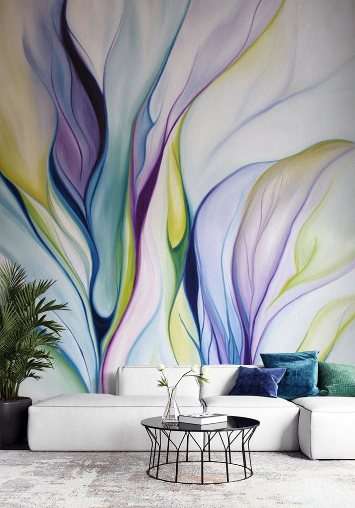 Color Ripple Art Abstract Multicolour Wallpaper Mural - Decorsmarket ...