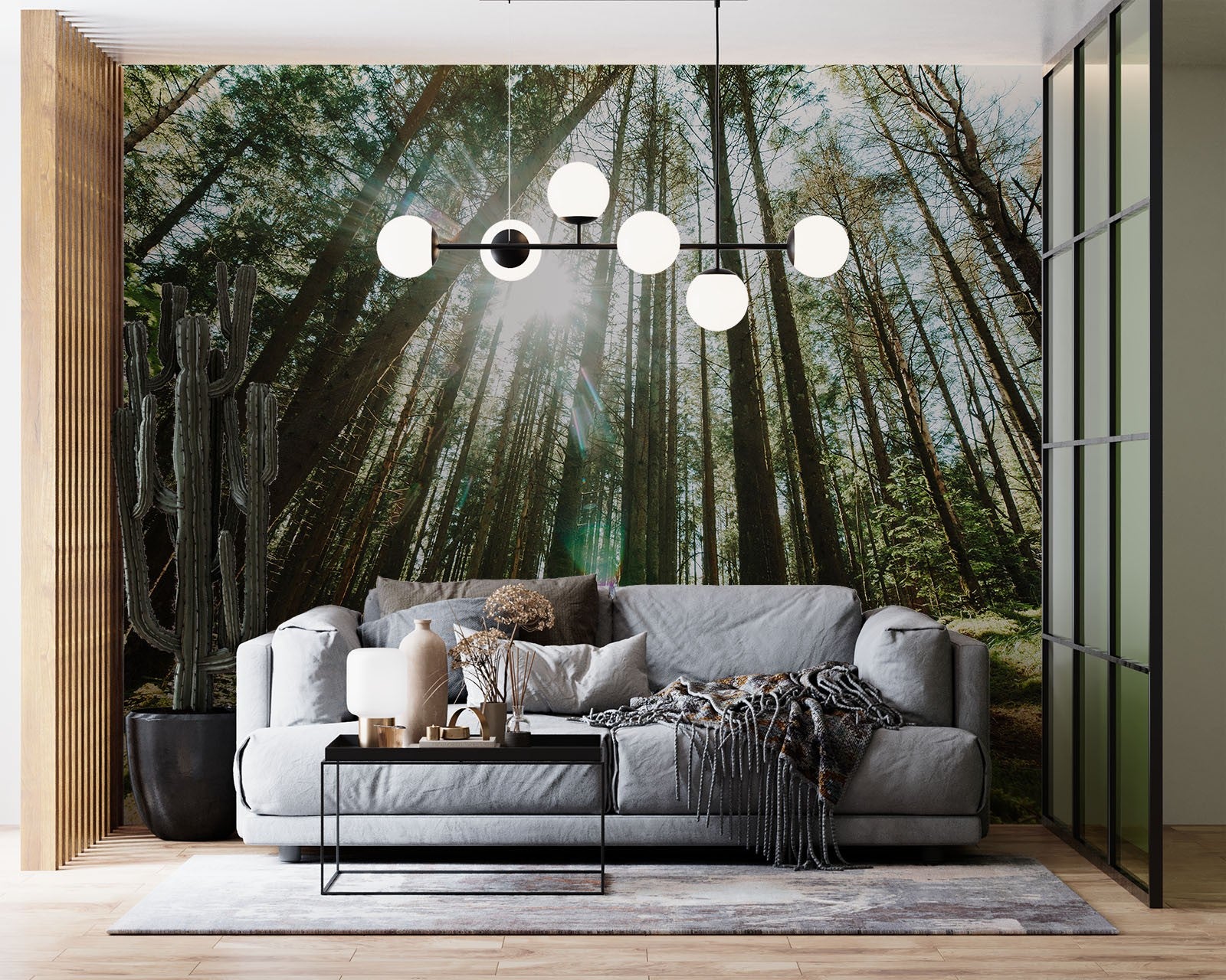 Trees Forest Green Wallpaper Mural - Decorsmarket – DecorsMarket