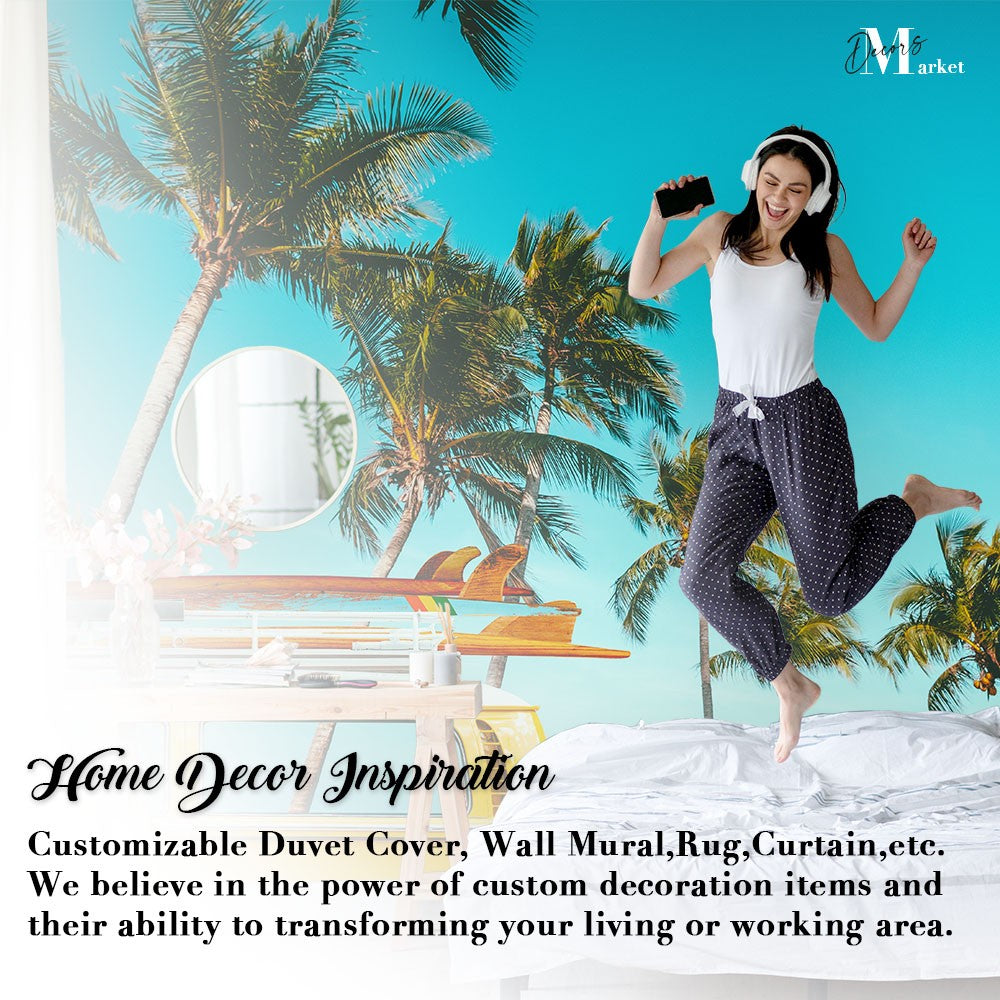 Rock Steps Bamboo Forest Plant Door Wrap, Customized Mural For Door, Door Mural Sticker, Peel And Stick Door Cover, Removable Door Decal