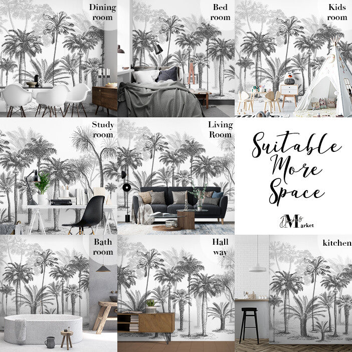 Whispering Palms Chic Elegance Home Wallpaper